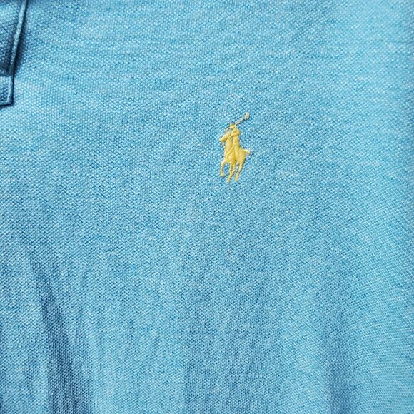 Polo Ralph Lauren Men’s XL Short Sleeve Blue Casual Polo Shirt Textured Pony - Picture 2 of 8